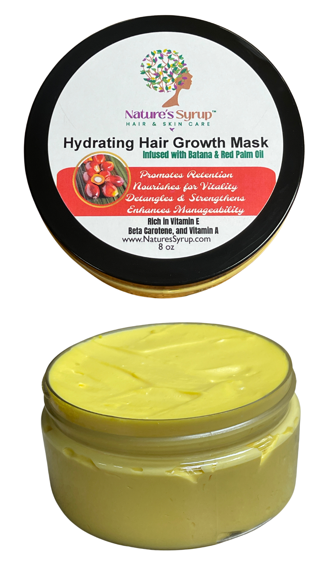 Hair Growth Mask with Batana Oil - 8 oz | Nature's Syrup Beauty